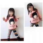 Μπλούζα μακρυμάνικη, με στάμπα "Shining Girl" και σχέδιο κοριτσάκι, ροζ